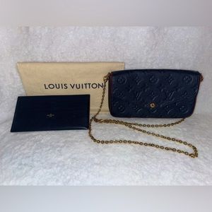 Louis Vuitton FÉLICIE POCHETTE Navy/Red